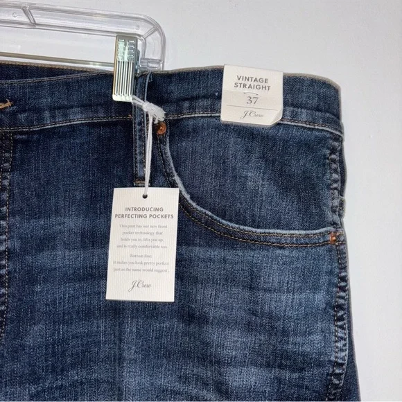 J. Crew Dark Indigo Straight Leg Jeans - Picture 3 of 5